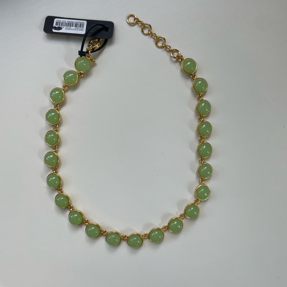 J Crew green stone necklace